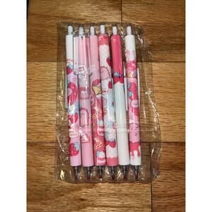Strawberry Character 6 Count BLACK Gel Pens